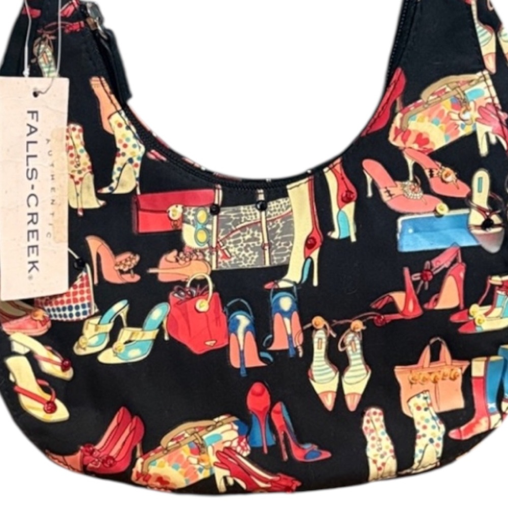 Perfect Poshly Purse. Handbags black with a colorful fashion design. NWT